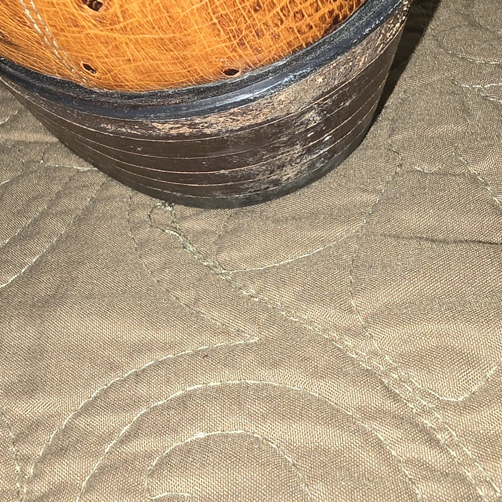Tony Lama Tan Ostrich Cowboy Boots 9D - Picture 6 of 9